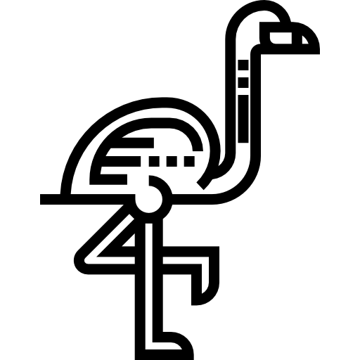 플라밍고 Detailed Straight Lineal icon