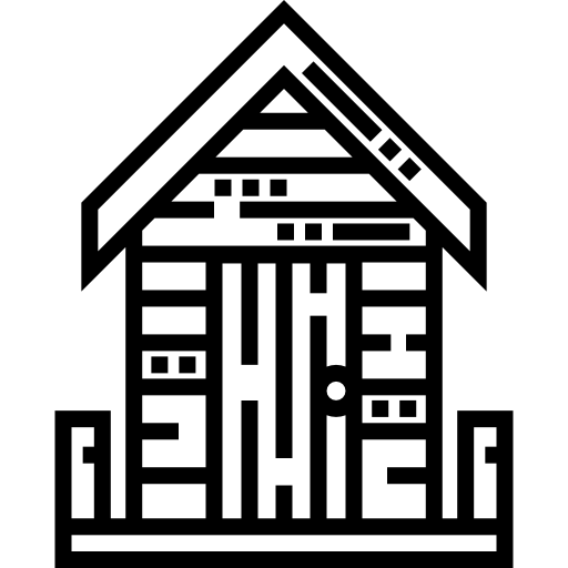 小屋 Detailed Straight Lineal icon