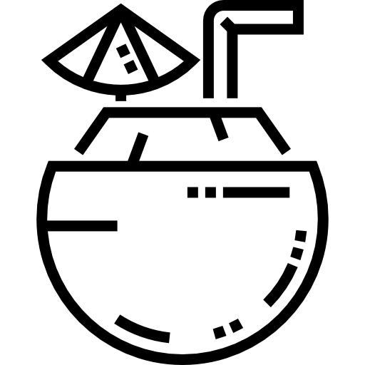 orzech kokosowy Detailed Straight Lineal ikona
