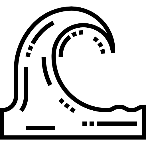 波 Detailed Straight Lineal icon