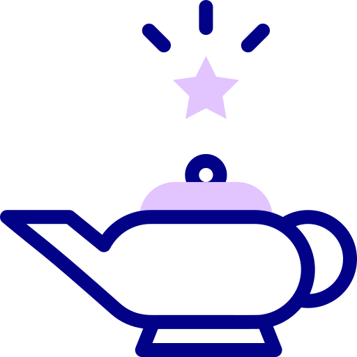 Magic Lamp Detailed Mixed Lineal color icon