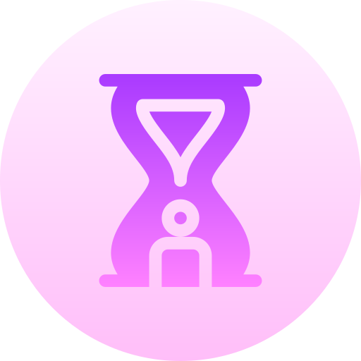 모래 시계 Basic Gradient Circular icon