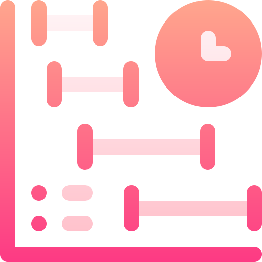 diagramas de gantt Basic Gradient Gradient icono