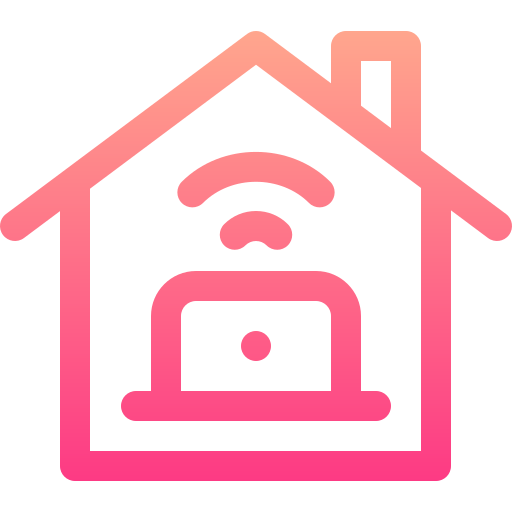 work from home Basic Gradient Lineal color icon