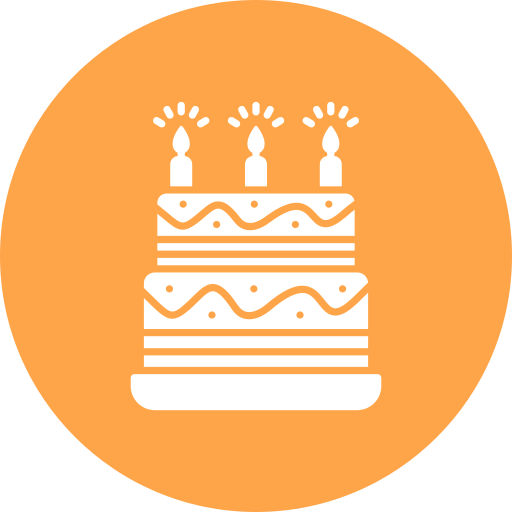 pastel de cumpleaños Generic Mixed icono