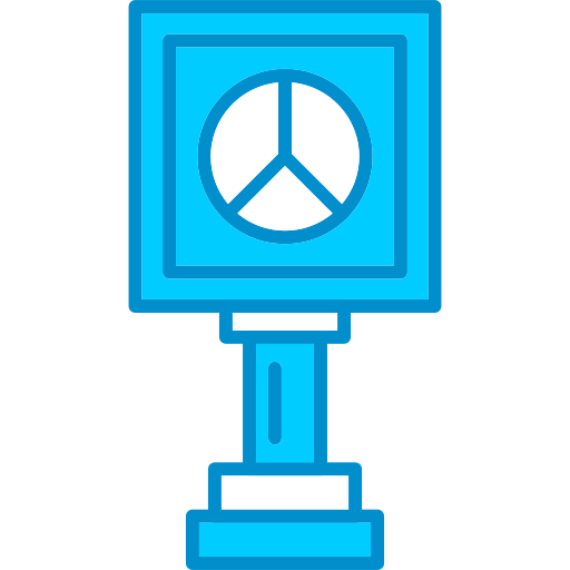 Peace Sign Generic Blue icon
