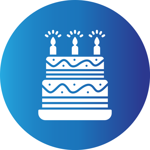 Birthday cake Generic Blue icon
