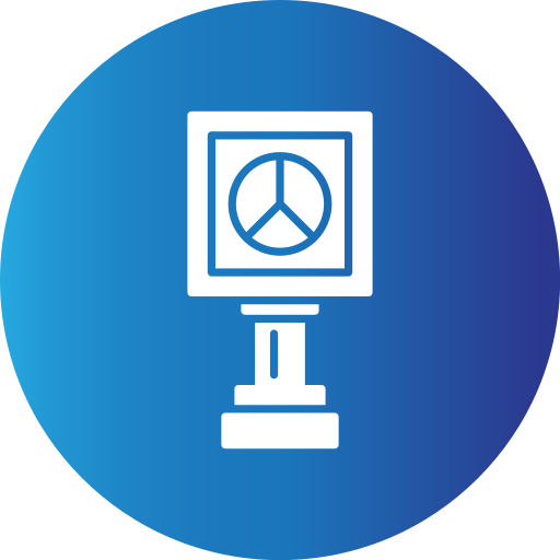 signo de la paz Generic Blue icono