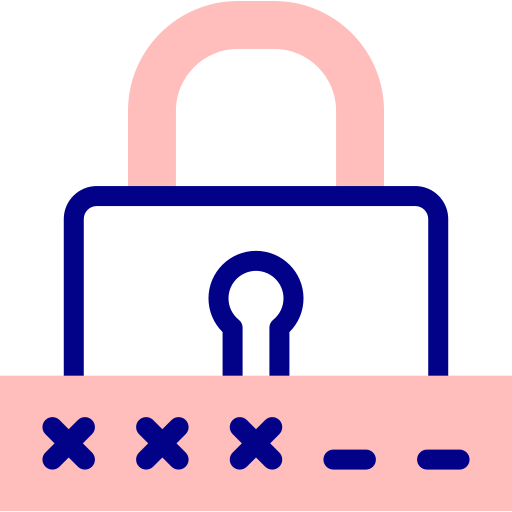 Password Detailed Mixed Lineal color icon