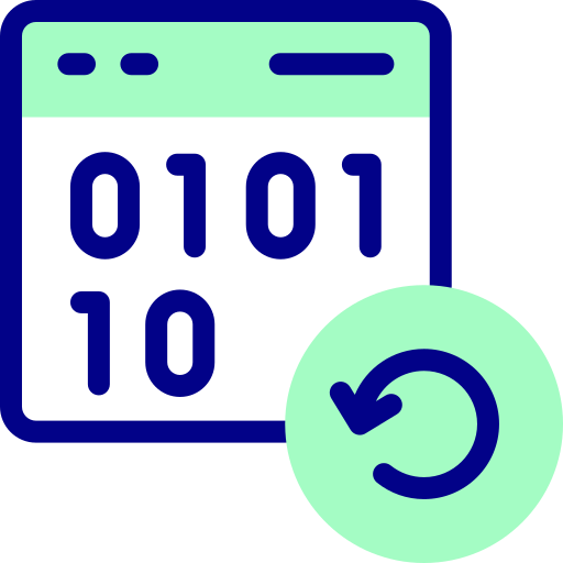 Binary code Detailed Mixed Lineal color icon