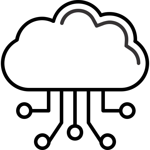cloud computing Generic Detailed Outline icon
