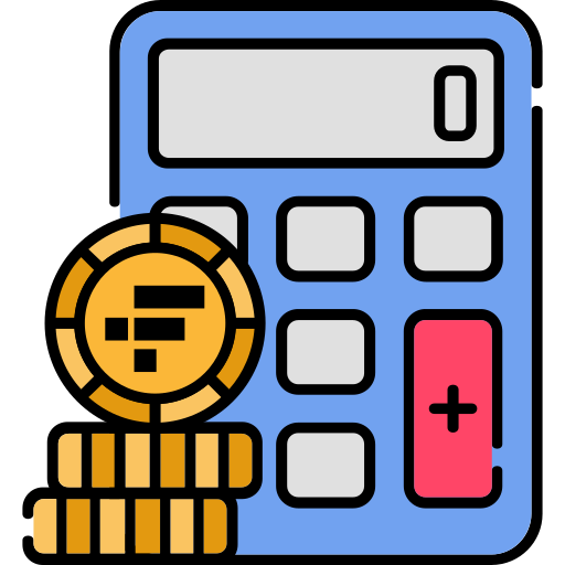 calculadora de moneda Generic Outline Color icono