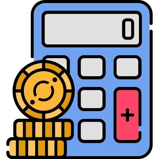 Calculadora de moeda Generic Outline Color Ícone