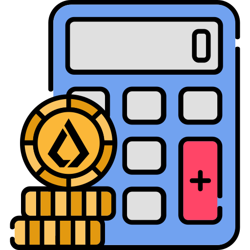 通貨計算機 Generic Outline Color icon