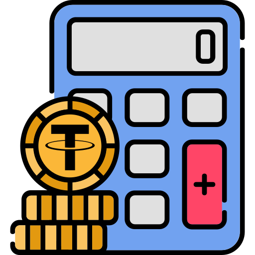 Currency calculator Generic Outline Color icon