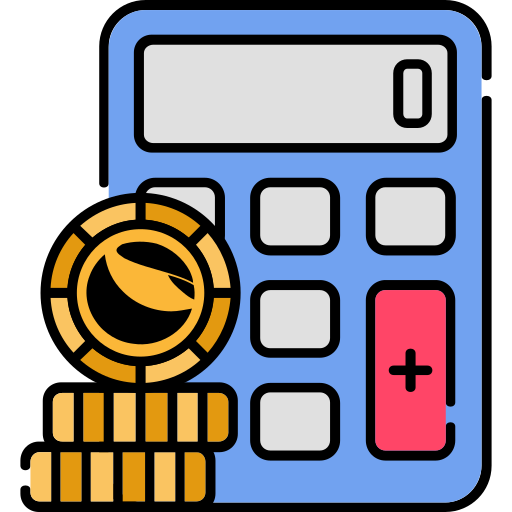 calculadora de moneda Generic Outline Color icono