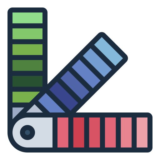 paleta de color Generic Outline Color icono