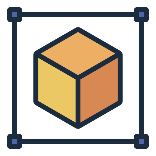 3d куб Generic Outline Color иконка