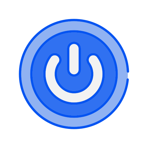 Power button Generic Outline Color icon