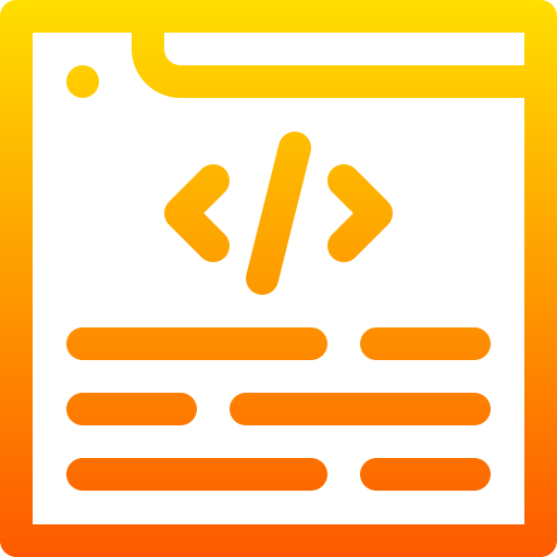 Coding Basic Gradient Lineal color icon