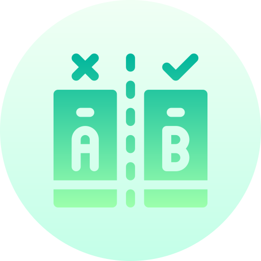 Ab testing Basic Gradient Circular icon