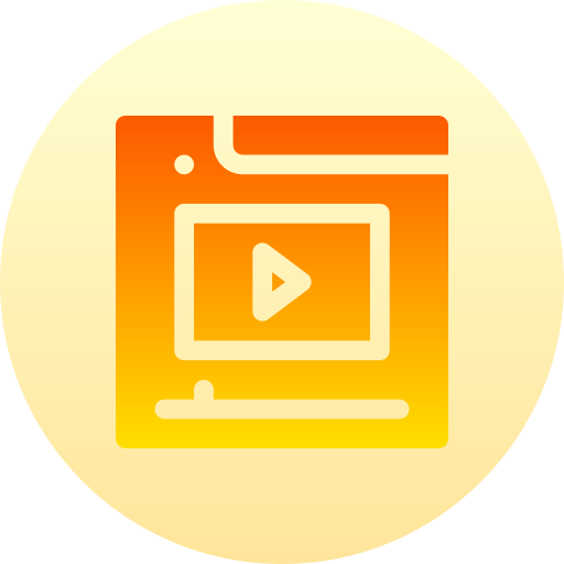 lettore video Basic Gradient Circular icona