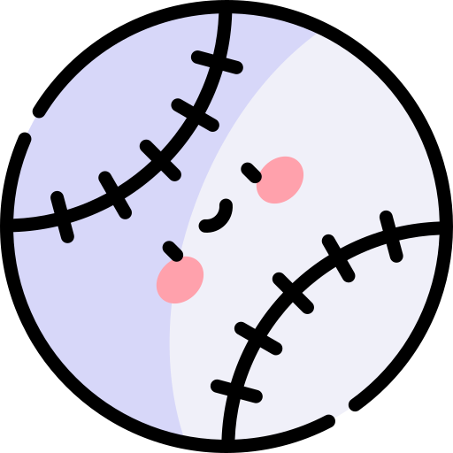 pelota Kawaii Lineal color icono