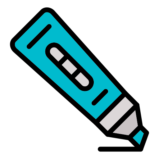 Highlighter Generic Outline Color icon