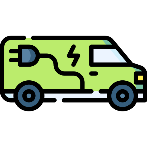 Electric van Special Lineal color icon