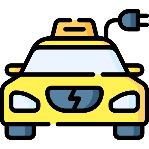 Electric taxi Special Lineal color icon