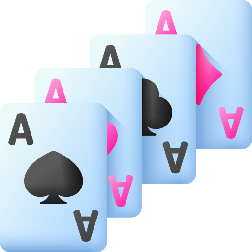 cartas de póquer 3D Color icono
