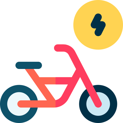 elektrisches fahrrad Basic Rounded Flat icon