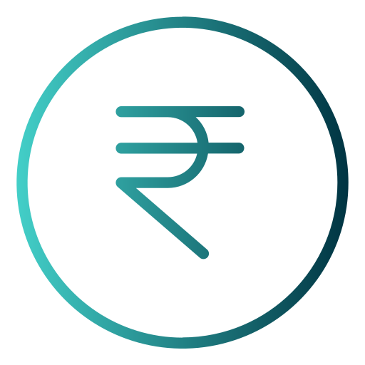 Indian Rupee Generic Gradient icon