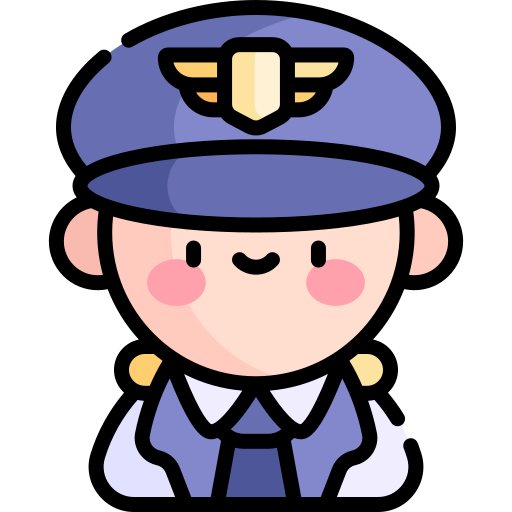 Pilot Kawaii Lineal color icon