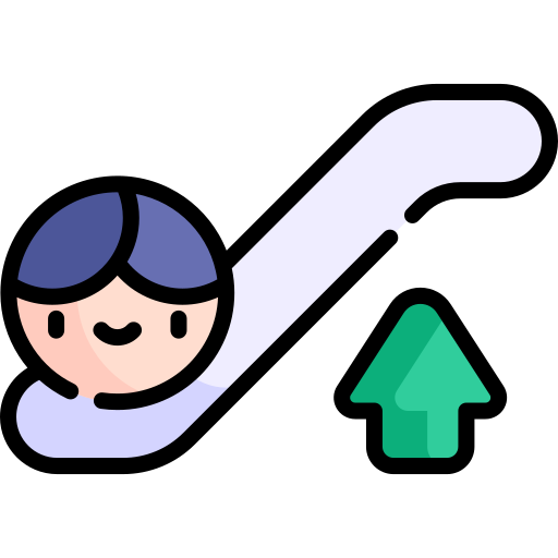 Escalator Kawaii Lineal color icon