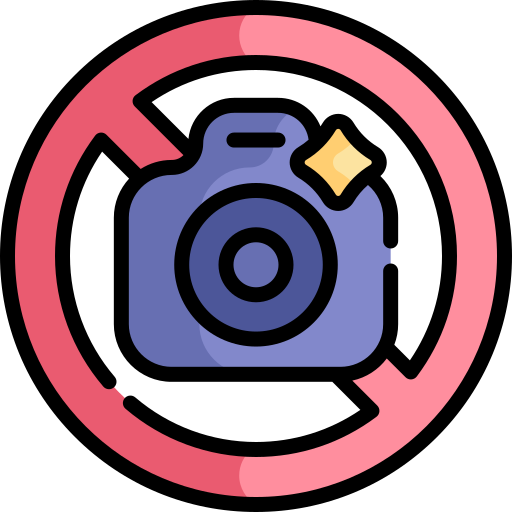 No Camera Kawaii Lineal color icon