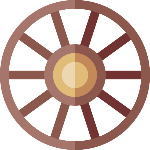 Carriage wheel Basic Straight Flat icon