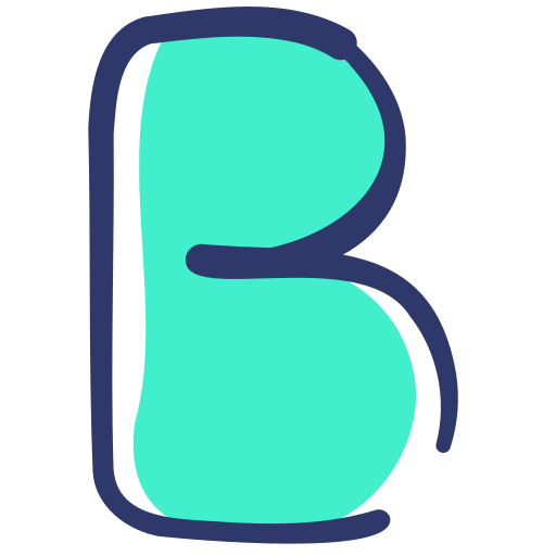 lettera b Basic Hand Drawn Lineal Color icona