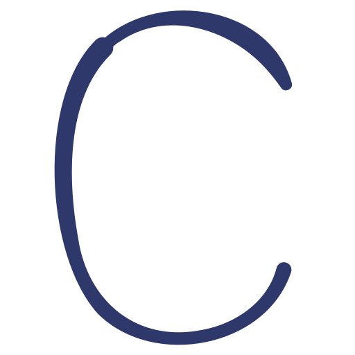 litera c Basic Hand Drawn Lineal Color ikona