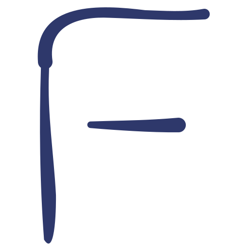 litera f Basic Hand Drawn Lineal Color ikona