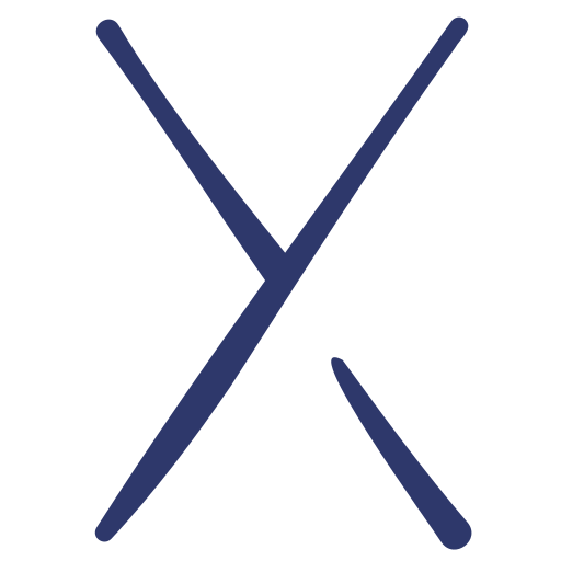 litera x Basic Hand Drawn Lineal Color ikona