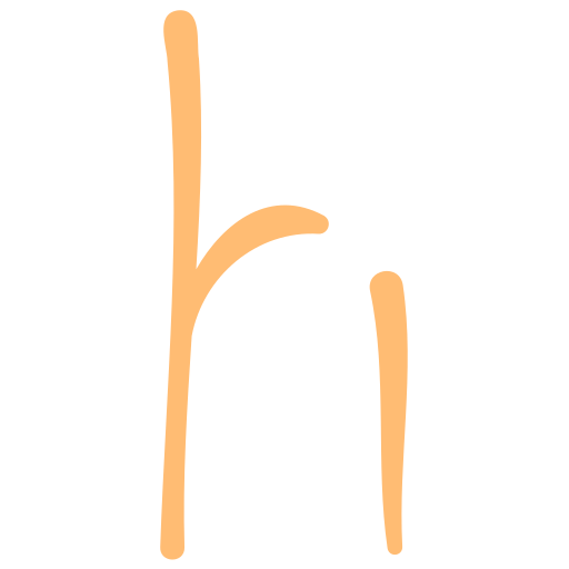 lettre h Basic Hand Drawn Color Icône