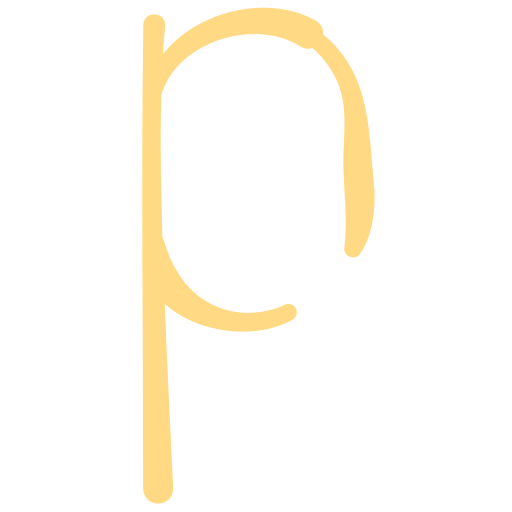 文字p Basic Hand Drawn Color icon
