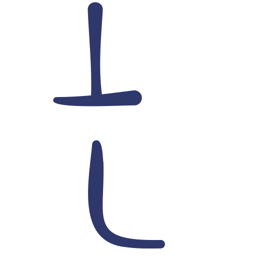litera t Basic Hand Drawn Lineal Color ikona