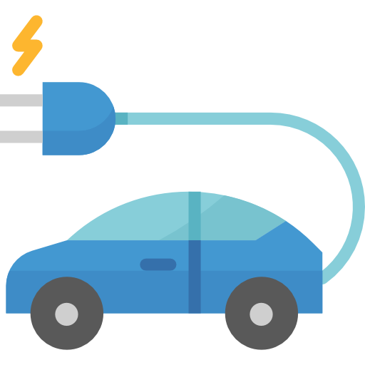 Electric car Aphiradee (monkik) Flat icon