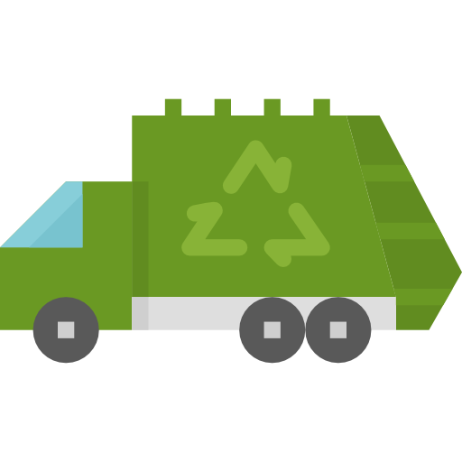 camión de la basura Aphiradee (monkik) Flat icono