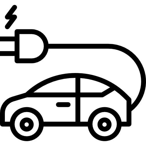 電気自動車 Aphiradee (monkik) Lineal icon