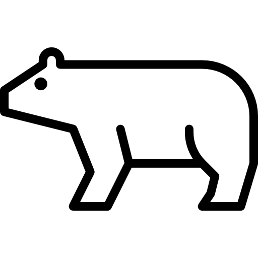 orso polare Aphiradee (monkik) Lineal icona
