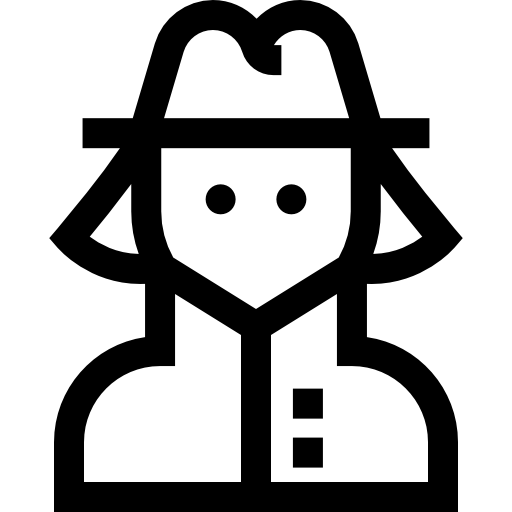 espion Basic Straight Lineal Icône