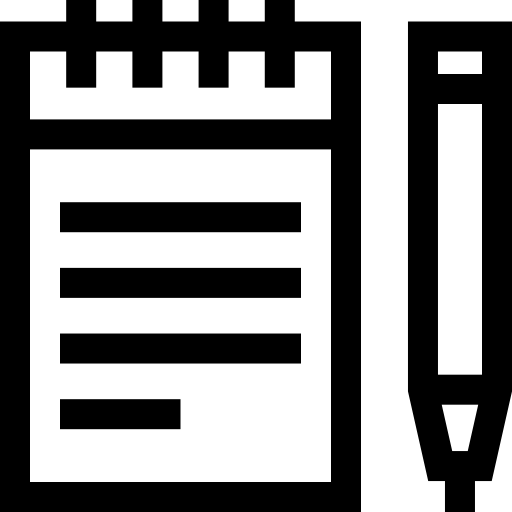 notities Basic Straight Lineal icoon